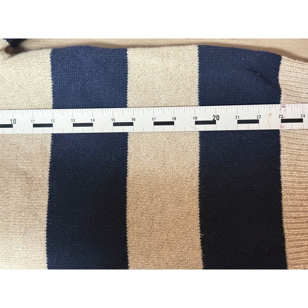 J.Crew 100% Lambswool Striped Crewneck Sweater Women's Size M - Picture 8 of 11